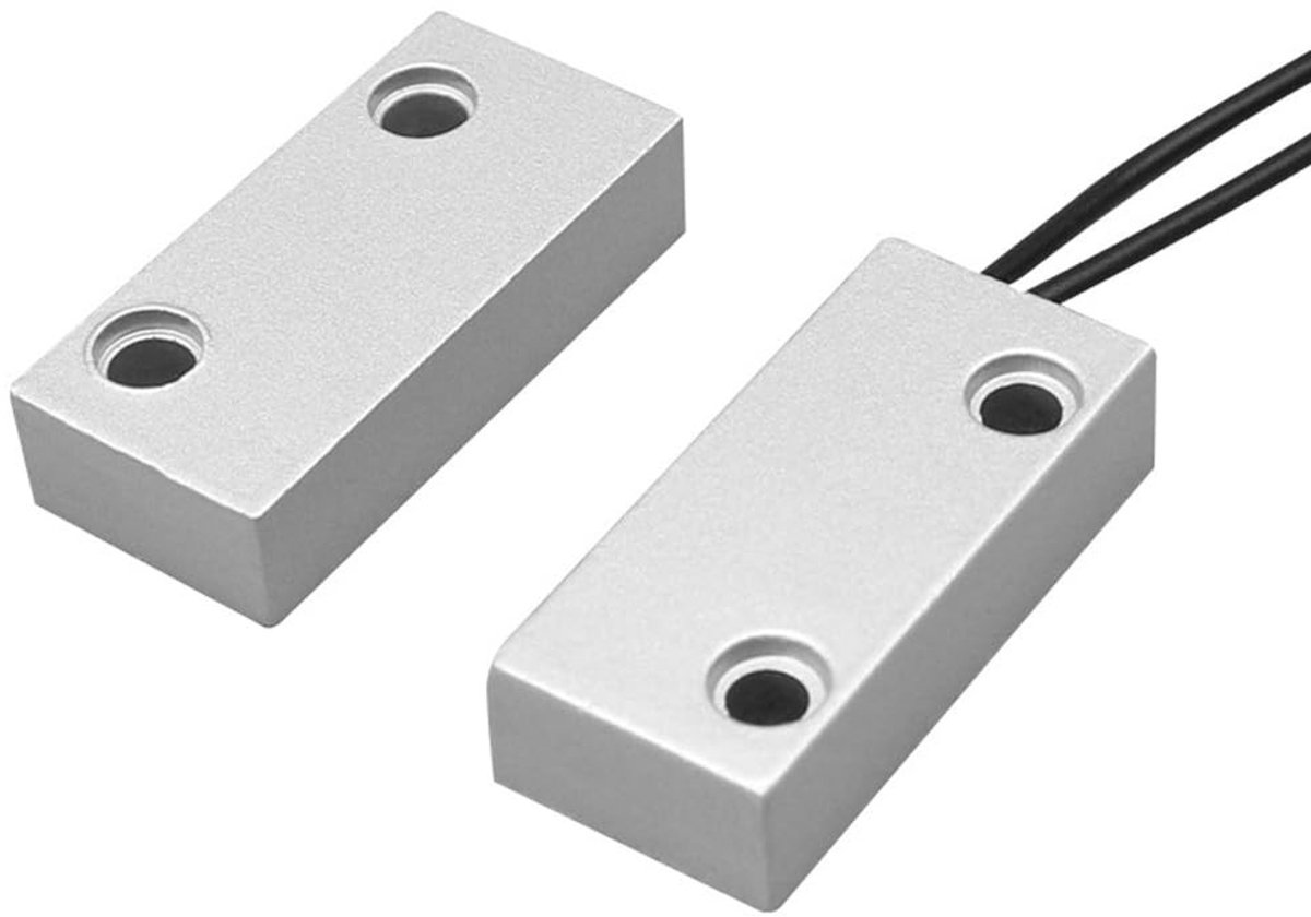 Dailygoods- Deursensor Magnetische Alarm - Deurschakelaar - Deurcontact - Alarm voor Thuisbeveiliging - Zinklegering - Detectieafstand 25-35 mm
