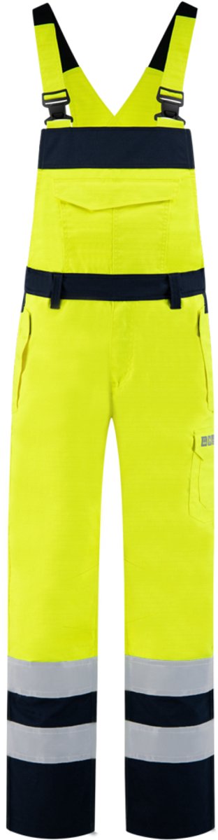 Tricorp 753011 Amerikaanse Overall Multinorm Bicolor - Fluo Geel/Inkt - 56