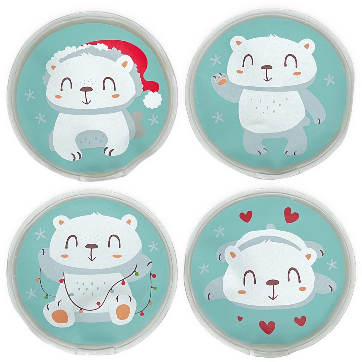 Dailygoods- Handwarmers Oplaadbaar - Herbruikbare Handwarmers - Set van 4 - Huidvriendelijke Kunststof Hoes - Tot 55 °C Warmte - Perfect voor Koude Dagen - Zakwarmers