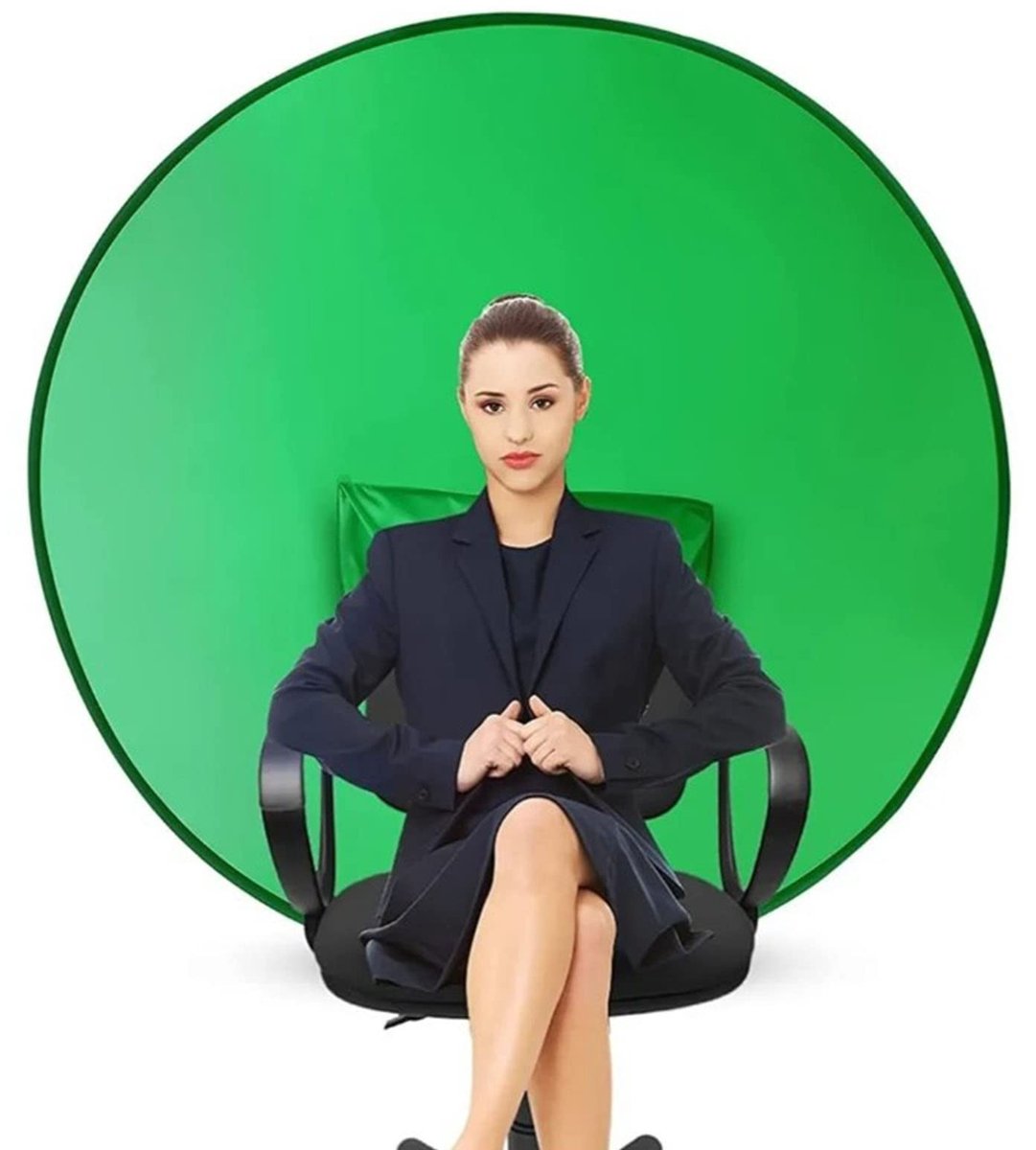 Dailygoods- Greenscreen 142cm Diameter - Draagbaar - Opvouwbaar - Achtergronddoek - Geschikt voor Fotografie - Elastische Hoes - Achtergrond