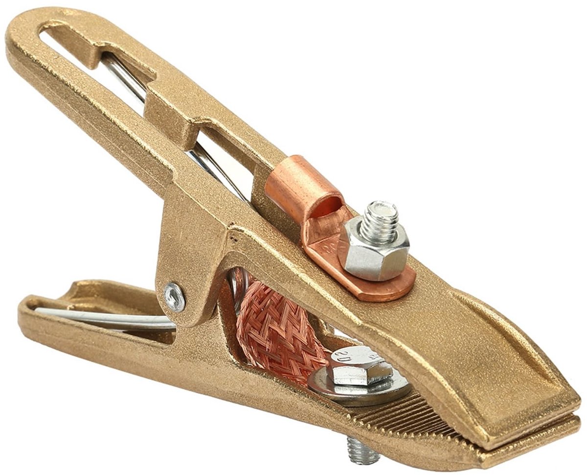 Dailygoods- Aardingsklem Professionele Lasklem - Messing - Goede Geleiding - Veilig A-Type Terminal - Duurzaam - Eenvoudige Bediening
