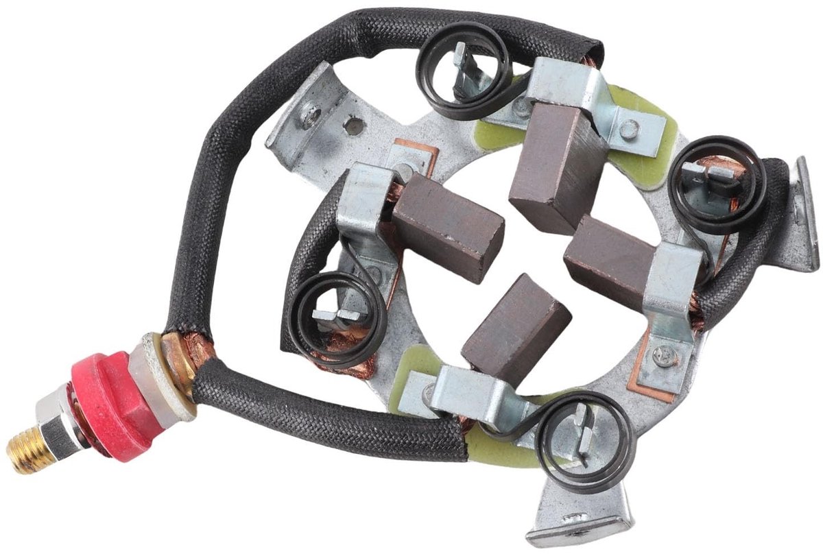 Dailygoods- Motorkoolborstelset Verbeterd Uitgangsvermogen - ATV Koolborstels - Duurzame Constructie - Centrale Binnendiameter 45 Mm - Koper/Ijzer - Optimale Acceleratie - Koolborstel