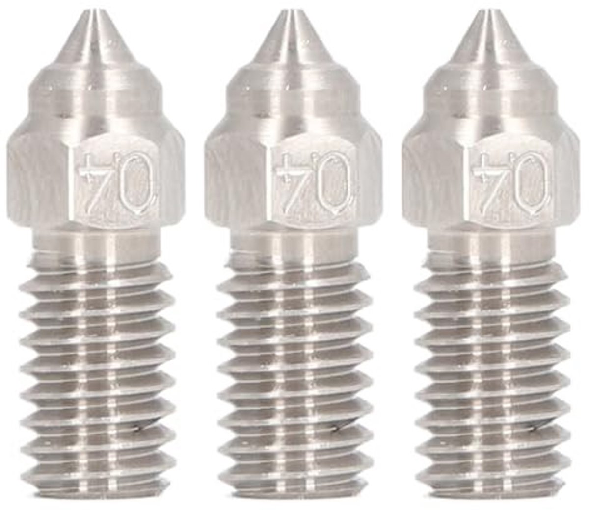 Dailygoods- Nozzle 0,4 mm - Set van 3 Stuks - Roestvrij Staal - Slijtvast - Geschikt voor Neptune 4/4Pro - Betere Thermische Geleidbaarheid - 3D Printer Mondstuk