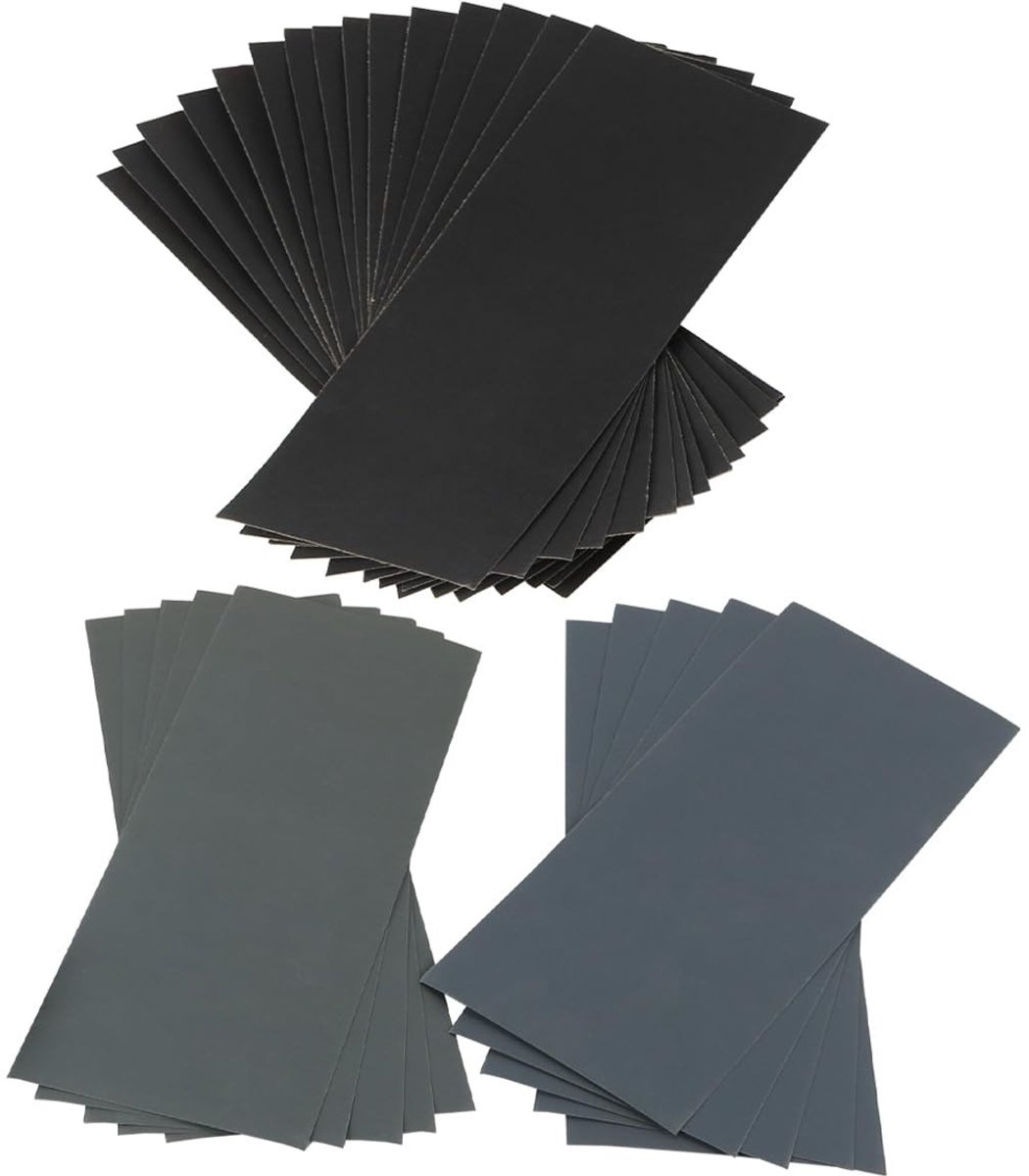 Dailygoods- Schuurpapier Set 25 Stuks - Korrel 800/1000/1500/2000/3000 - Nat/Droog Schuren - Siliciumcarbide - Voor Hout/Metaal/Kunststof - Schuurvellen