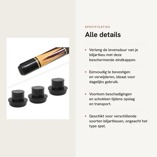 Dailygoods- Biljartkeu Cover - 20 Stuks - Rubber Plug - Eindkap - Bumper - Onderkap - Hoogwaardige Kwaliteit van Dailygoods — afbeelding 3