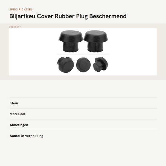 Dailygoods- Biljartkeu Cover - 20 Stuks - Rubber Plug - Eindkap - Bumper - Onderkap - Hoogwaardige Kwaliteit van Dailygoods — afbeelding 4