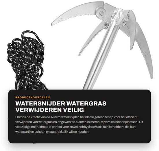 Dailygoods- Watersnijder met opvouwbaar onkruidmes - 10 m touw - Verstelbaar ontwerp - Draagbaar gereedschap - Hoogwaardig verzinkt ijzer - Veilig in gebruik - Onkruidverwijderaar van Dailygoods — afbeelding 5