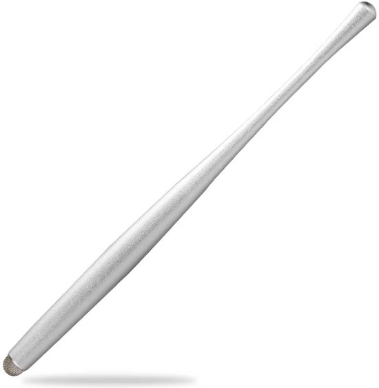 Stylet capacitif SBG pour écran tactile - Universel pour téléphone, tablette, iPad - Pointe en nanofibre - Fin - Compatible avec iPad et Samsung Tab - Argent