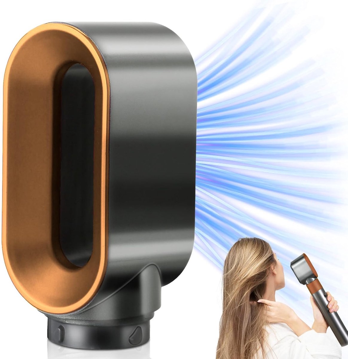 Voorstyling föhnmondstuk geschikt voor Dyson Airwrap Styler opzetstuk - Vervangend voorstyling föhnmondstuk voor Airwrap HS01 HS05 HS08 accessoires (goud)