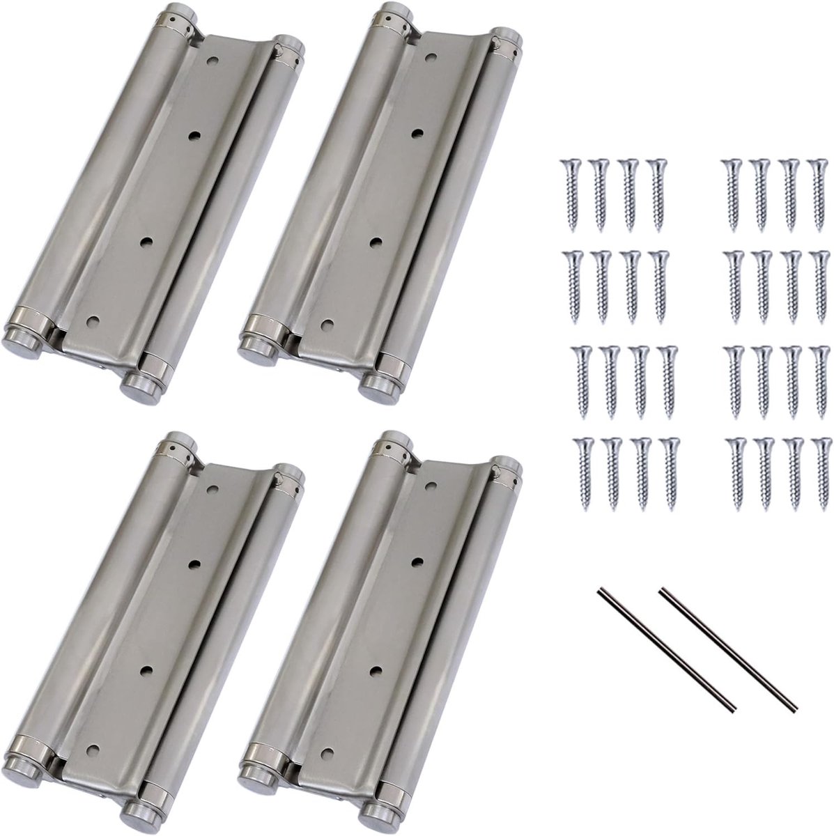 Dailygoods- Deurenhinge 8'' RVS - Scharnieren - Dubbelwerkende Scharnier - Zelfsluitend - Geschikt voor Deurdikte 32-44mm - Corrosiebestendig