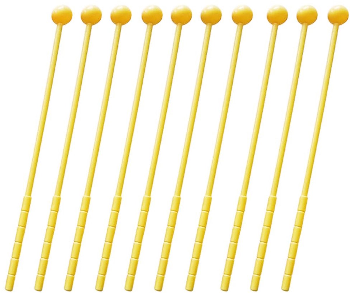 Dailygoods- Drumsticks Set van 10 - Kunststof Drumsticks - Lichtgewicht - Geschikt voor Xylofoon - Educatief Speelgoed - Lengte 31 cm - Trommelstokken