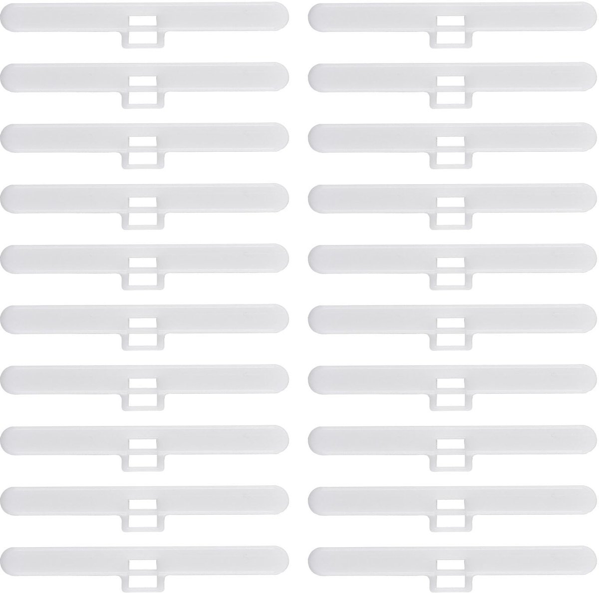 Dailygoods- Verticale Blind Reparatie 24 Stuks - Dubbel Gat Ontwerp - Kunststof Tabs - Vervanging Lamellen - Wit - Eenvoudige Installatie - Jaloezie Reparatie