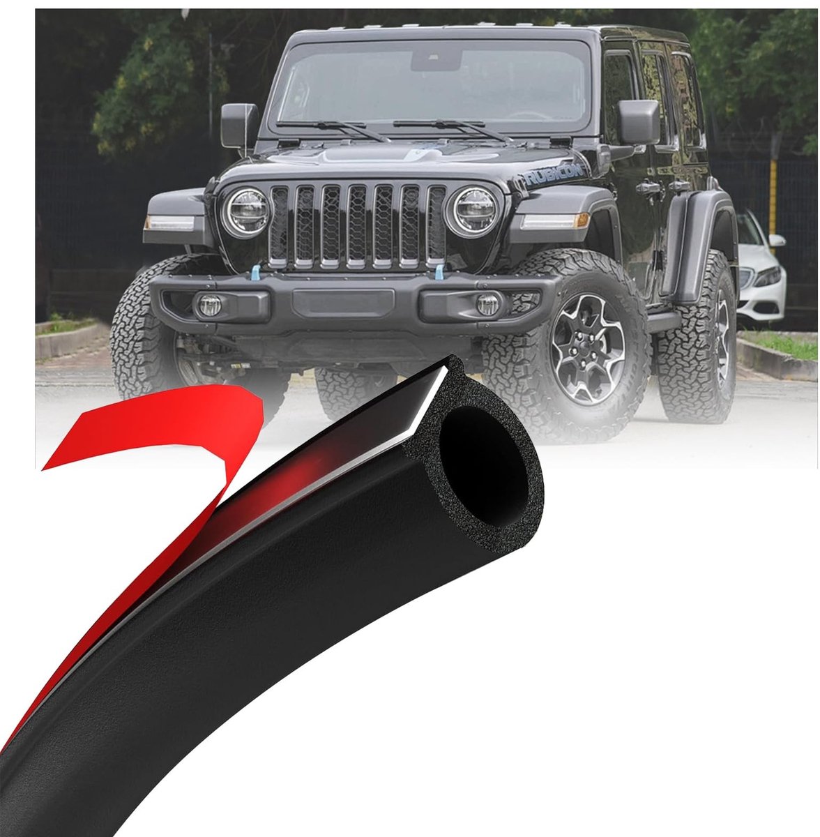 Dailygoods- Deurafdichting Zelfklevend - Rubber Afdichtingsstrip - Geluidsisolatie - Waterdicht - Temperatuurbestendig - Geschikt voor Voertuigen - Rubberen Afdichting