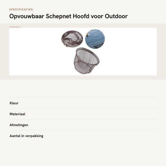 Dailygoods- Schepnet Hoofd Draagbaar - Opvouwbaar - Roestvrij Staal - Sneldrogend - 40cm Diameter - Hoogwaardige Ondersteuning - Landing Net van Dailygoods — afbeelding 3