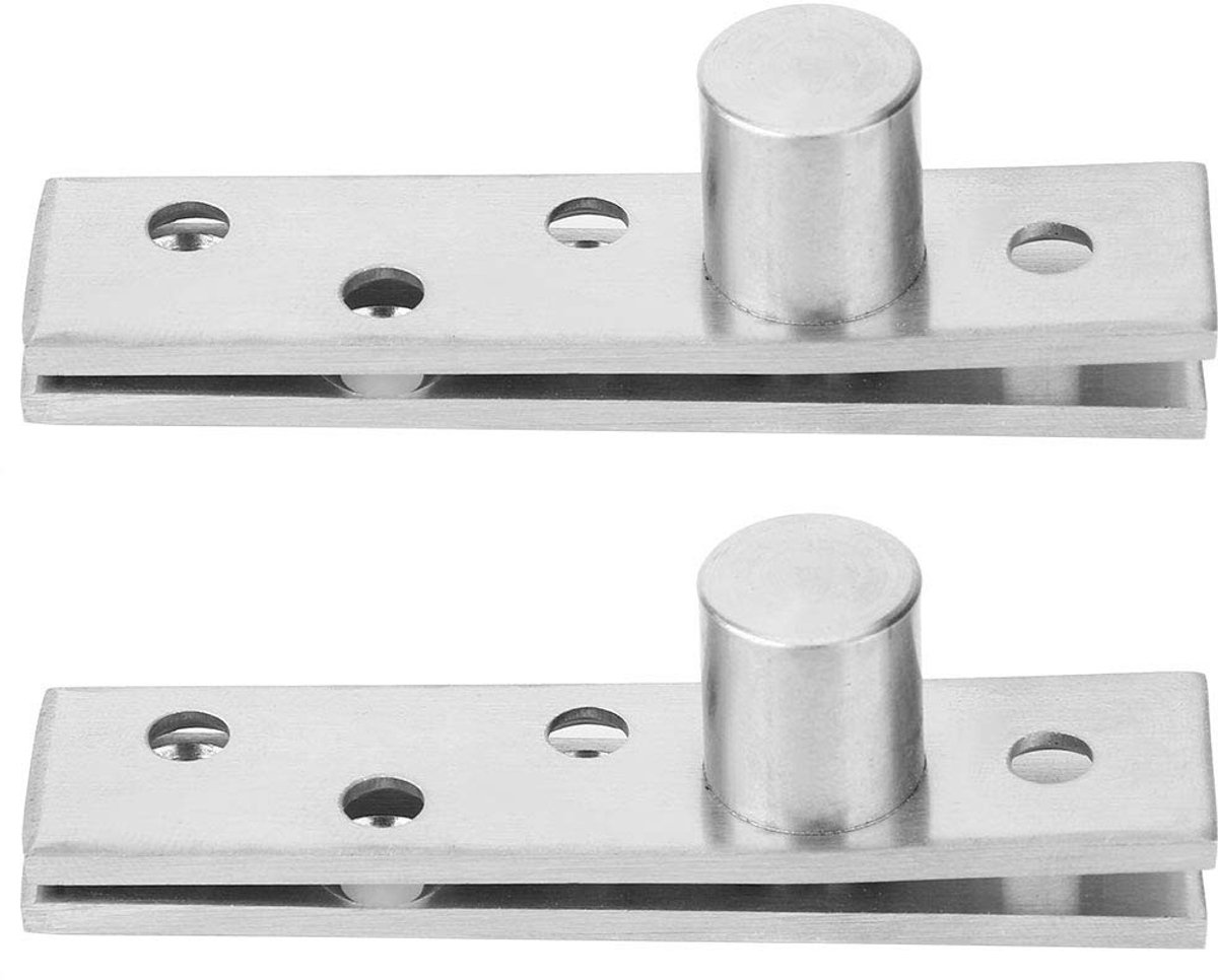 Dailygoods- Deurscharnier 360 Graden - Roestvrij Staal - Centrale Pivot - Eccentrisch Pivot Punt - 75x17mm - Duurzaam - Hoge Hardheid - Deurscharnieren