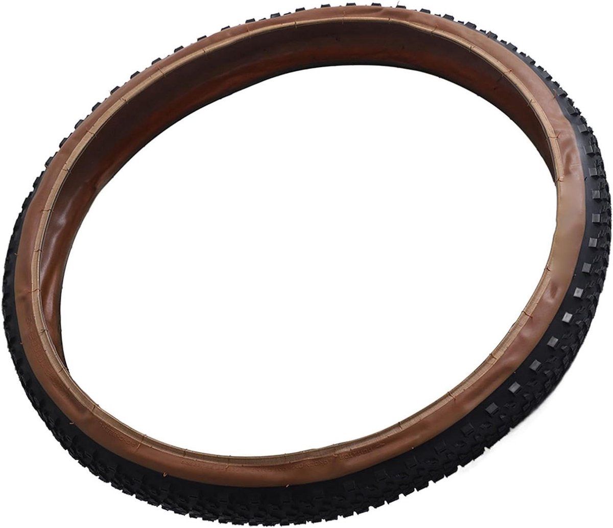 Fiets Buitenband - Rubberen Band - Mountainbiken - Groot Patroon Gegroefd - Opvouwbaar - Zwart Geel