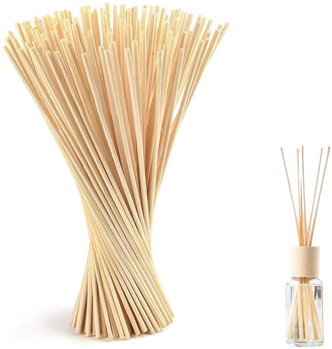 Dailygoods- Diffusorsticks 20 cm - Vervanging voor Aroma-Diffusor - 50 Stuks - Hoogwaardige Kwaliteit - Anti-Schimmel Behandeling - Geschikt voor Etherische Olie - Geurstokjes