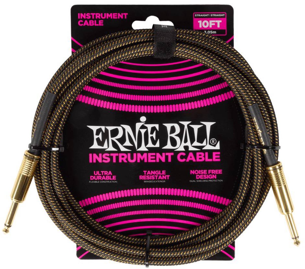Ernie Ball 6428 Braided Pay Dirt instrumentkabel 3 meter
