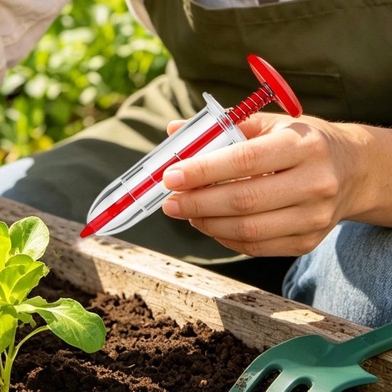 Zaaigereedschap Plantgereedschap - Hand Zaadstrooier - Nauwkeurig Zaaien - Ergonomisch Ontwerp - 18 x 14 x 3.5 cm - Groen — afbeelding 5