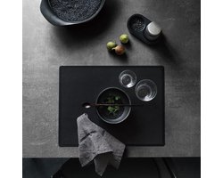 Vipp Placemat - Onderlegger Tafel - Tafel Beschermen - Perforatie Ontwerp - 46 x 35 cm - Zwart