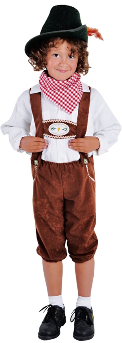 Tiroler Jongen Kinder Lederhosen Bruin | maat 116