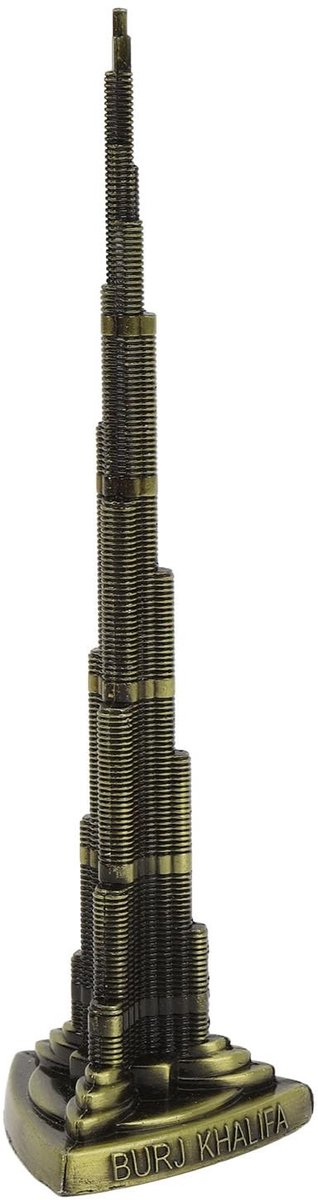 Dailygoods- Torenmodel 18cm - Burj Khalifa Souvenir - Architectuur Ornament - Legering Model - Metalen Decor - Vintage Ontwerp - Architectuurmodel