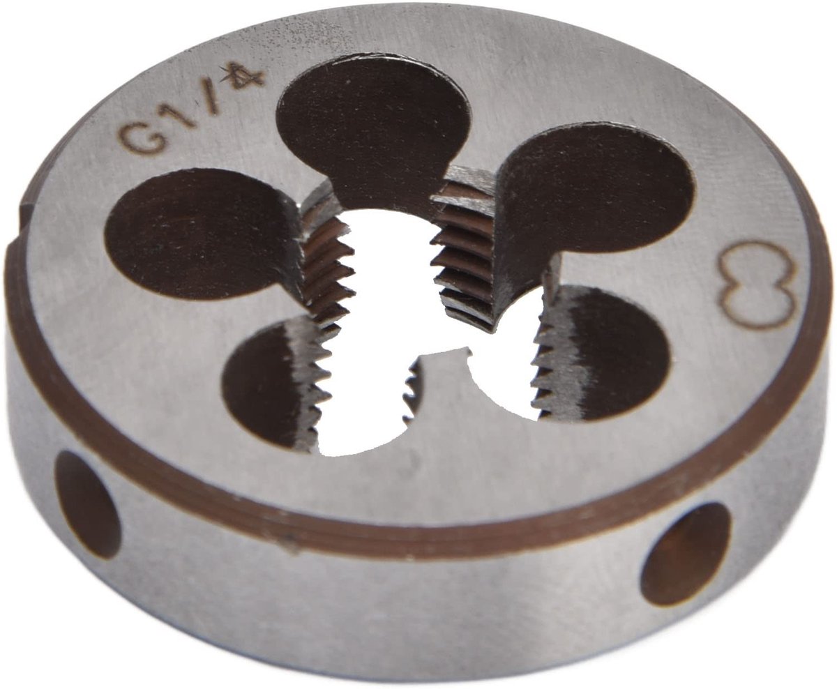 Dailygoods- Draadmatrijs G1/4 - Gelegeerd Staal - 38mm Buitendiameter - 10mm Dikte - Lichtgewicht - Eenvoudig te installeren - Draadsnijgereedschap