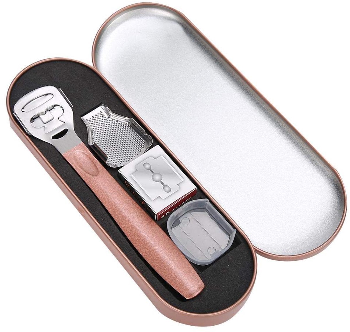 Dailygoods- Eeltverwijderaar Hoogwaardige Roestvrijstalen Set - Pedicuretools - Voetverzorging - Eenvoudig te Reinigen - Effectieve Verwijdering Dode Huidcellen - Pedicure Set