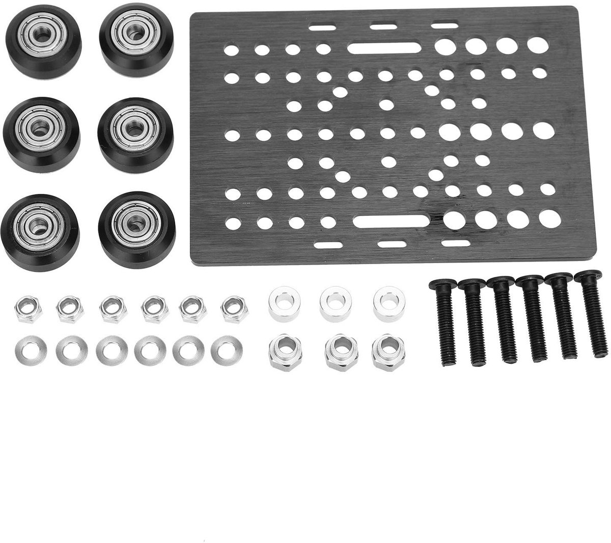 Dailygoods- Portaalplaat Aluminium - Geschikt voor Nema 17 - Katrolkits - Slijtvastheid - Hittebestendig - Eenvoudige installatie - 3D-printerplaat