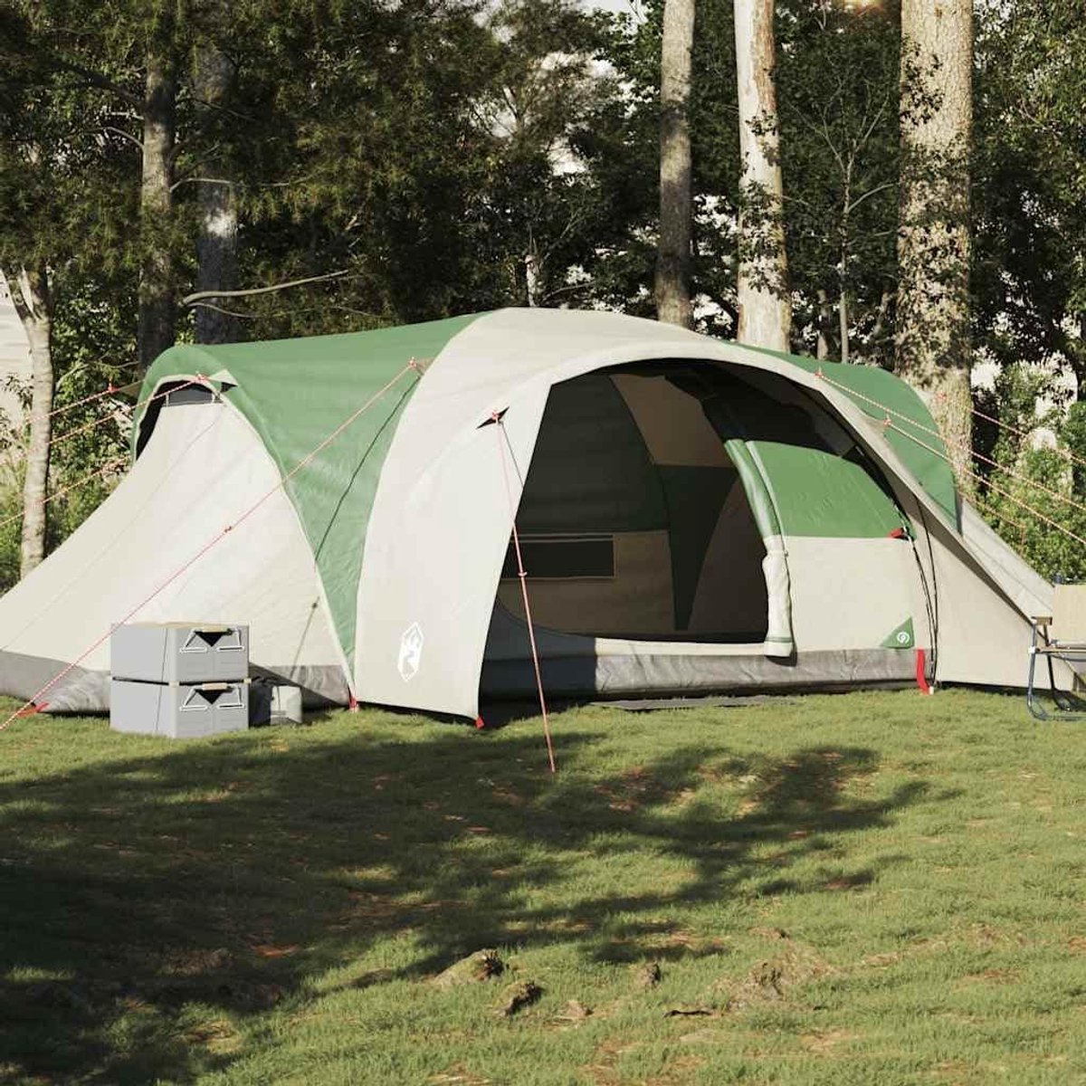 Grote Familietent - Kampeertent Koepel - Outdoor Avonturen - Waterdicht Met Stroomtoegang - 6 Persoons - Groen