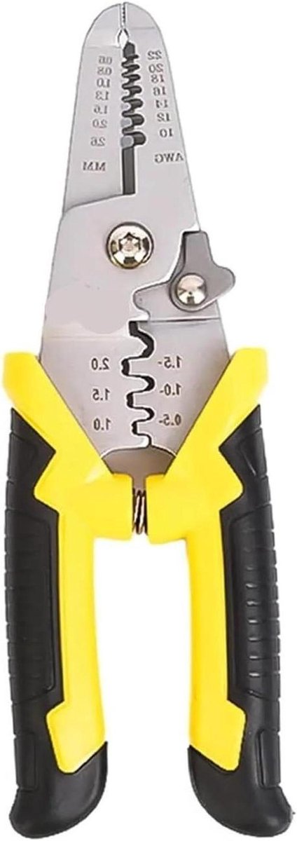 Draadstripper - Striptang Krimptang - Bedrading Repareren - Multifunctioneel Gereedschap - 200 Gram - Zwart