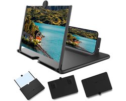 Telefoon Scherm Vergroter - Schermversterker Projector - Films Kijken - 3D HD Beeld - Opvouwbaar - Zwart
