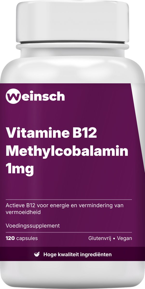 Weinsch Vitamine B12 Methylcobalamin 1mg | 453mg | 120 capsules
