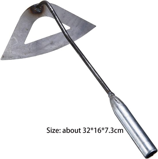 Tuinhark Bladhark - Schoffel Tuingereedschap - Onkruid Wieden - Holle Constructie - 32x16x7.3 cm - Roestvrijstaal — afbeelding 3