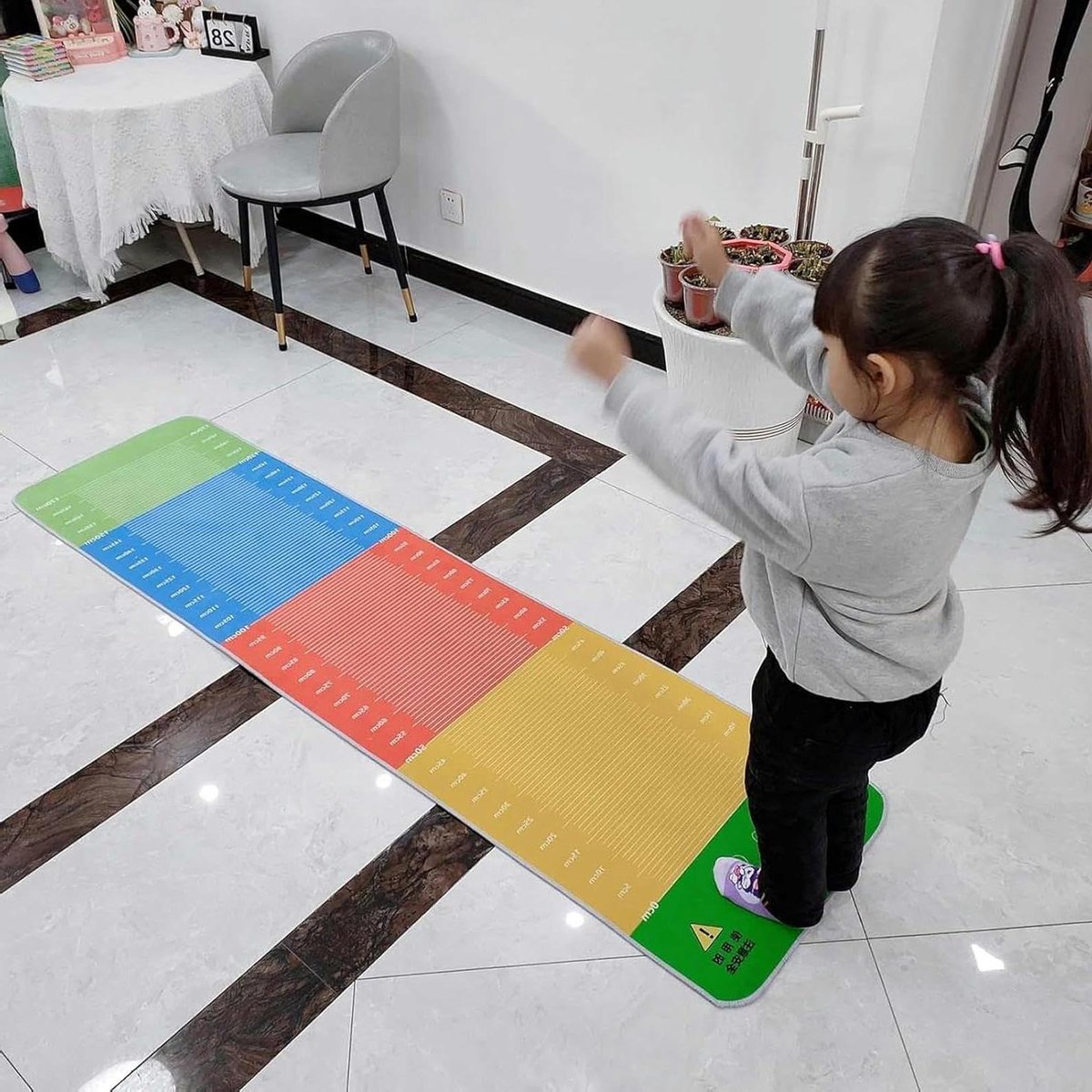 Staande Springmat - Meetmat Verspringen - Voortgang Bijhouden - Dubbelzijdige Antislip - 7 mm dikte - Kids