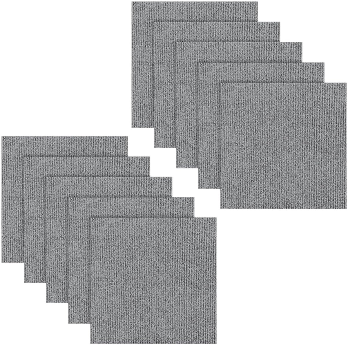 Dailygoods- Tapijttegels 10 Stuks 50 x 50 cm - Zelfklevend - Antislip - Vilt - Antistatisch - Eenvoudig te installeren - Vloerbedekking