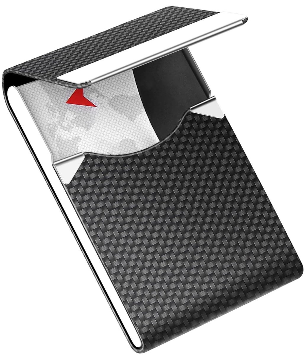Dailygoods- Visitekaartjeshouder RFID blokkerend - Lederen Kaarthouder - Metalen Kaarthouder - Professionele Kaarthouder - Magnetische Sluiting - 20 Kaarten Capaciteit