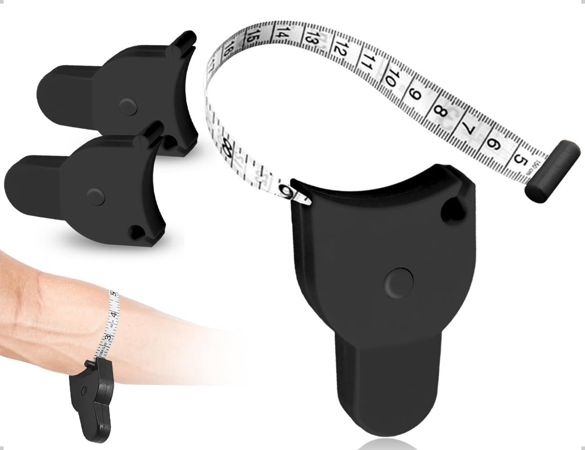 Dailygoods- Meetlint Lichaam - Zacht Intrekbaar - 2 Stuks - Duidelijke Markeringen - Voor Kleermakers - Compact Formaat - Elegant Zwart Design - Lichaamsmeetband