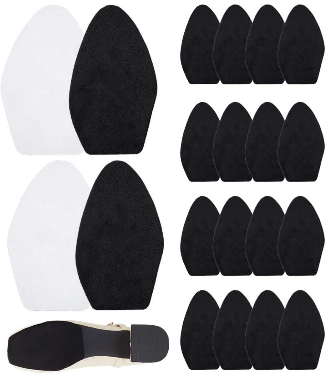 Dailygoods- Suède Zolen 20 Stuks - Antislip Halve Zolen - Schoen Zool Beschermers - Zelfklevende Zolen - Voor Hoge Hakken - Duurzaam en Veelzijdig - Schoenpads