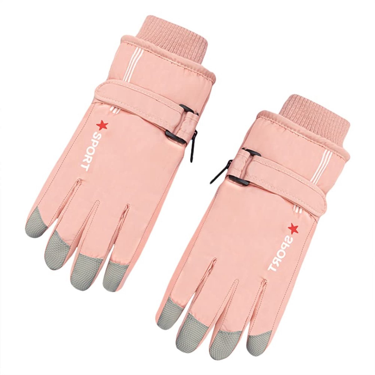 Dailygoods- Skihandschoenen Waterdicht - Winterhandschoenen Kind - Thermisch - Outdoor Activiteiten - Antislip - Eén maat voor 8-14 jaar