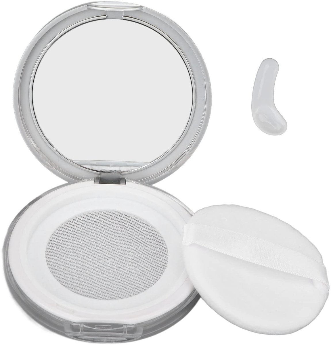 Dailygoods- Poedercontainer Lichtgewicht - Make-up Doos - Herbruikbare Draagbare Container - Compacte Koffer - Met Spiegel - Elastische Netzeef - Make-updoos