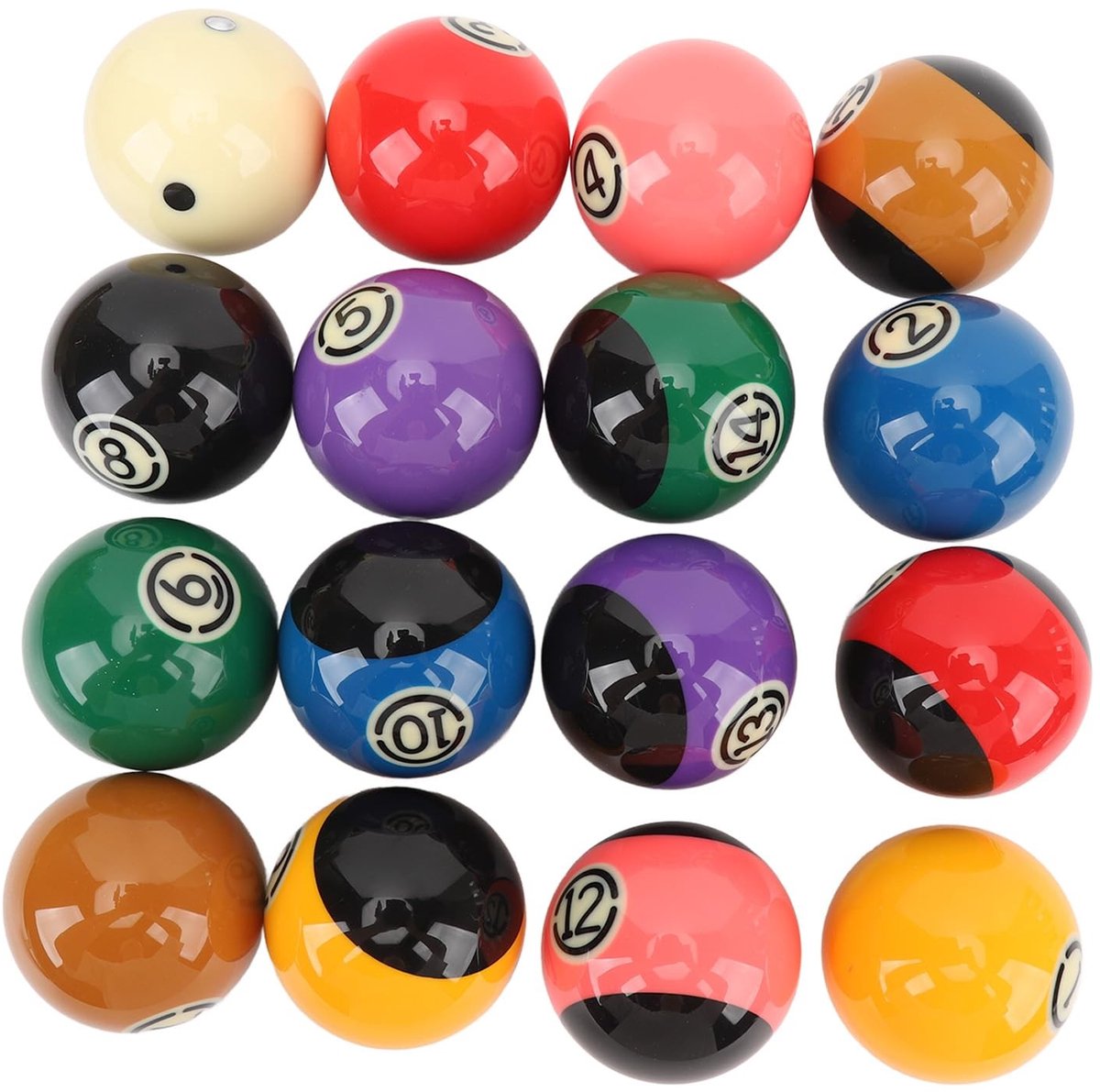 Dailygoods- Biljartballen 2,25 Inch - Poolballenset - Hars Biljartbalset - Hoge Wrijvingsbestendigheid - Professioneel Formaat - Verbeterde Game-ervaring - Poolballen
