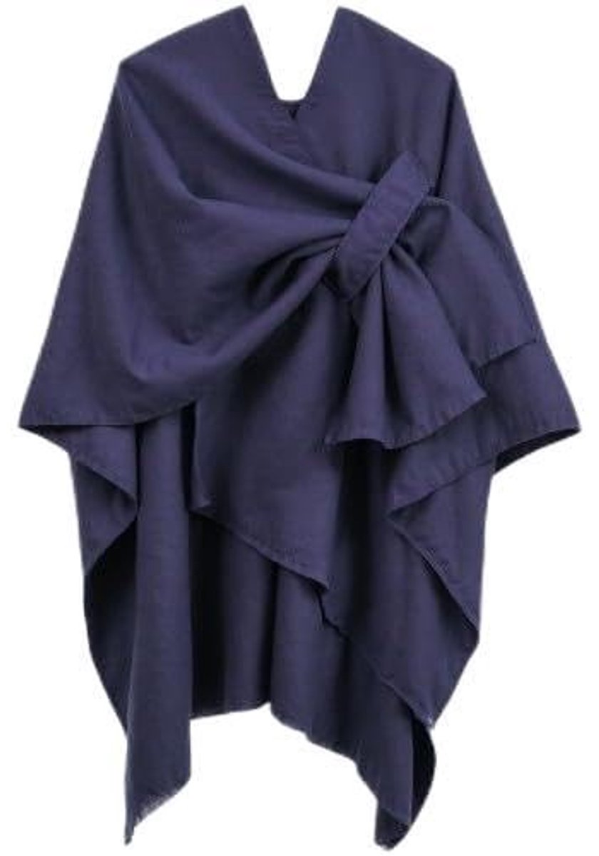 Dailygoods- Poncho Flexibel Spleetontwerp - Gebreide Poncho's - Sjaal Dames - Omslagdoek Dames - Super Zachte Pashmina - Bredere Cape Fit