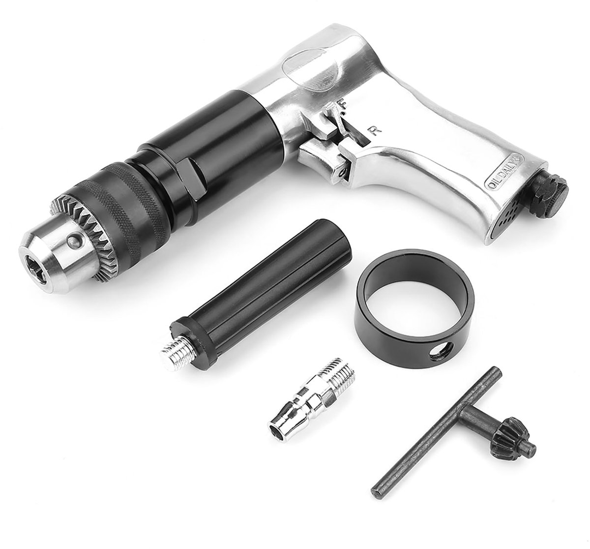 Dailygoods- Perceuse Pneumatique - Robuuste Boormachine - 900 toeren/min - 1/2 Inch - 1.5-13 mm Capaciteit - Lichtgewicht 1630g - Hoogwaardige Koper - Pneumatische Boormachine