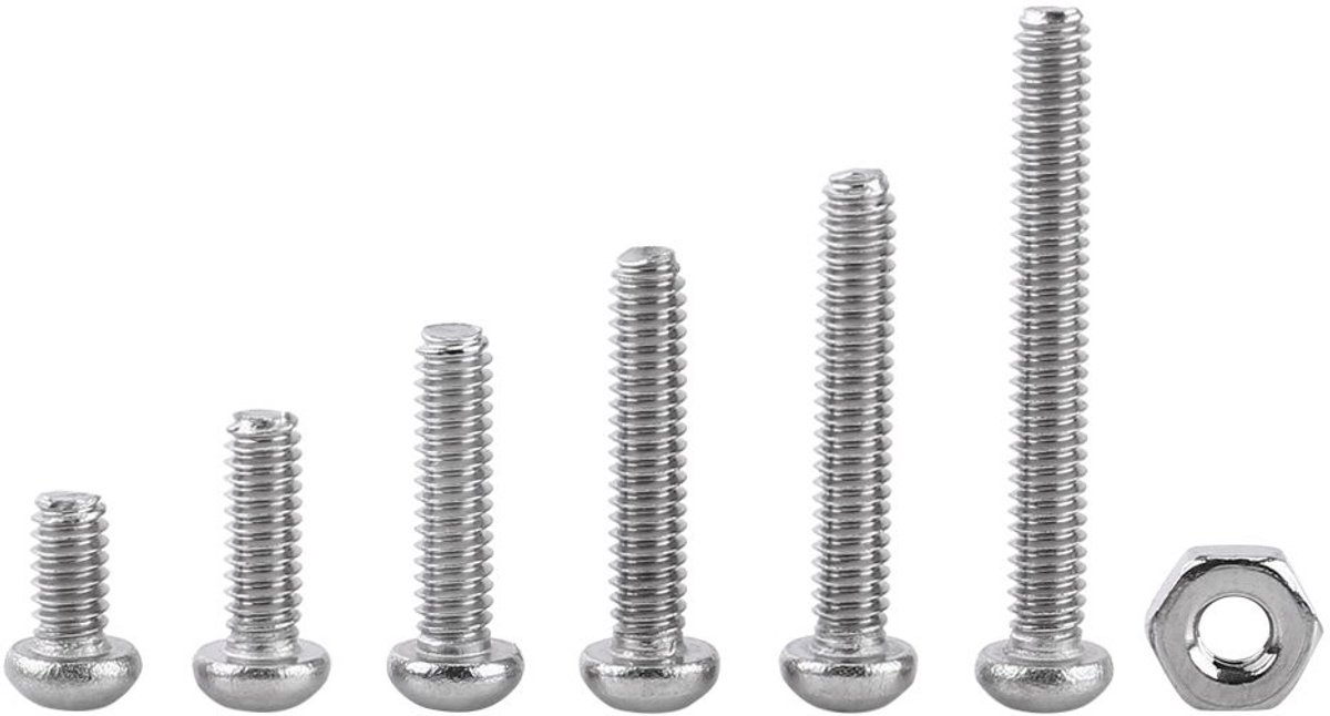 Dailygoods- Inbusbouten Assortiment 230st - RVS 304 - Binnenzeskant - Bevestigingscomponenten - Corrosieweerstand - Opbergdoos - Schroeven