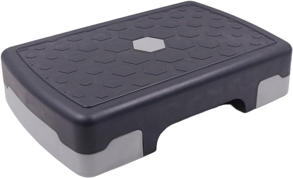 Oefenstap - Fitness Platform - Dynamische Training - Antislip Grip - 45 x 30 cm - Donkergrijs