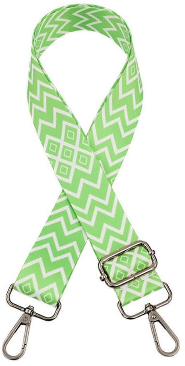 Dailygoods- Tasriem Verstelbaar 80-130 cm - Schouderriem - Tassenriem - Draagtas - Zwarte Gesp - Polyester 3,8 cm Breed - Schouderband