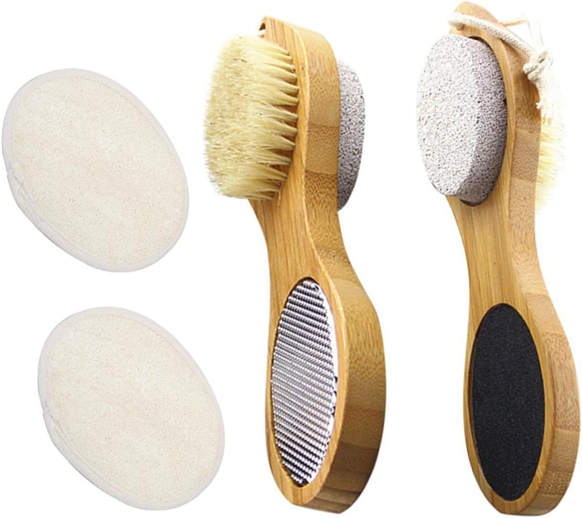 Voetverzorging Set - Voet Scrub - Huid Verfraaien - 4-in-1 Functie - 20 cm Lengte - Niet Gespecificeerd