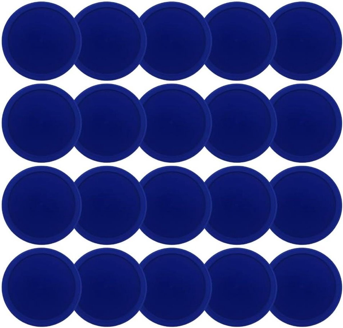 Airhockey Pucks - Tafel Pucks - Spel Vervanging - Slijtvast Kunststof - 20 Stuks - Blauw