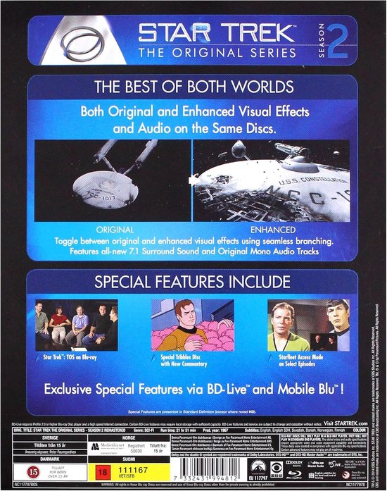 Star Trek: The Original Series Season 2 [7Blu-Ray] [Region B] (Dutch subtitles) — afbeelding 3